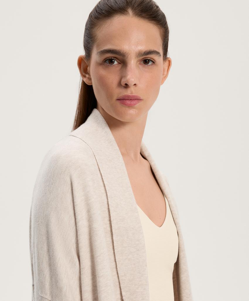 Вязаный кардиган с воротником с лацканами