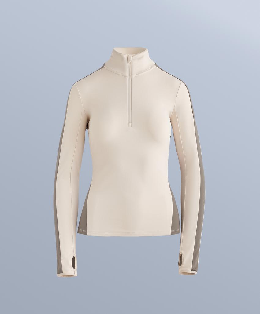 Термофутболка с молнией до середины груди