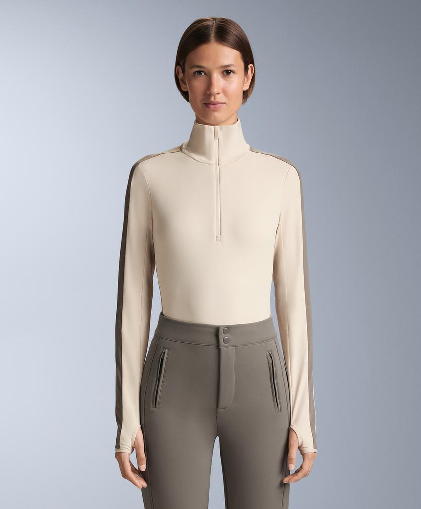 Термофутболка с молнией до середины груди