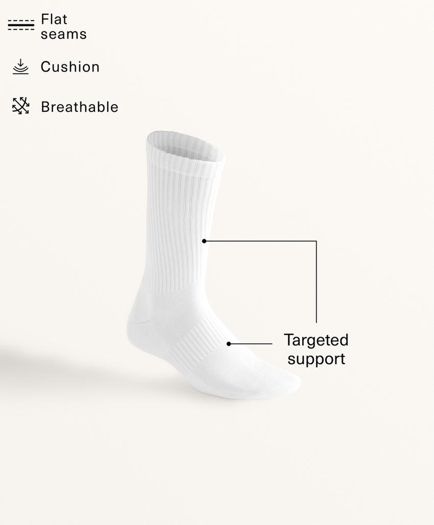 Носки для спорта из классического хлопкового микса, 3 пары