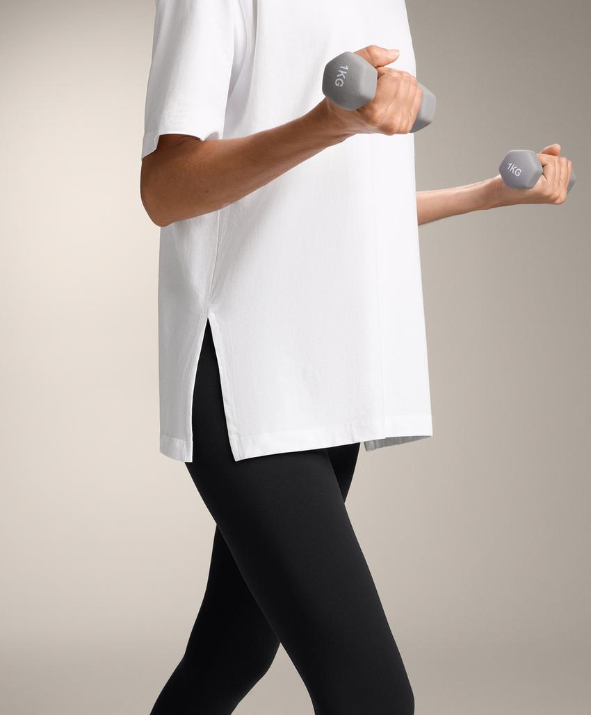 Футболка из хлопкового микса с короткими рукавами