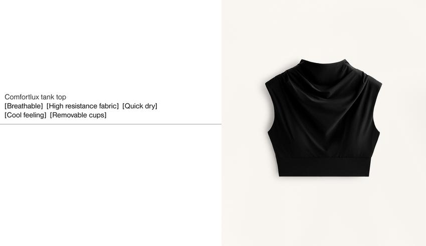 Топ с драпированным комфортным воротником comfortlux