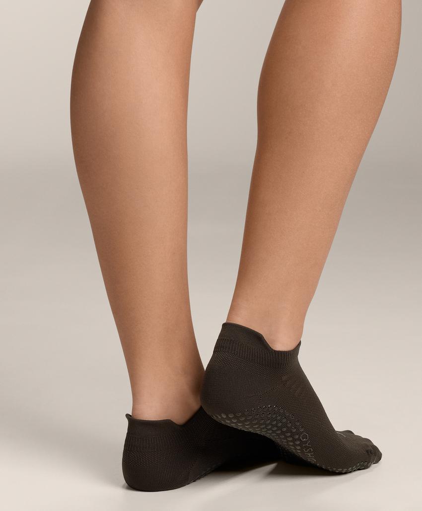 Носки-тапочки для йоги и пилатеса, 2 пары из полиамидного микса