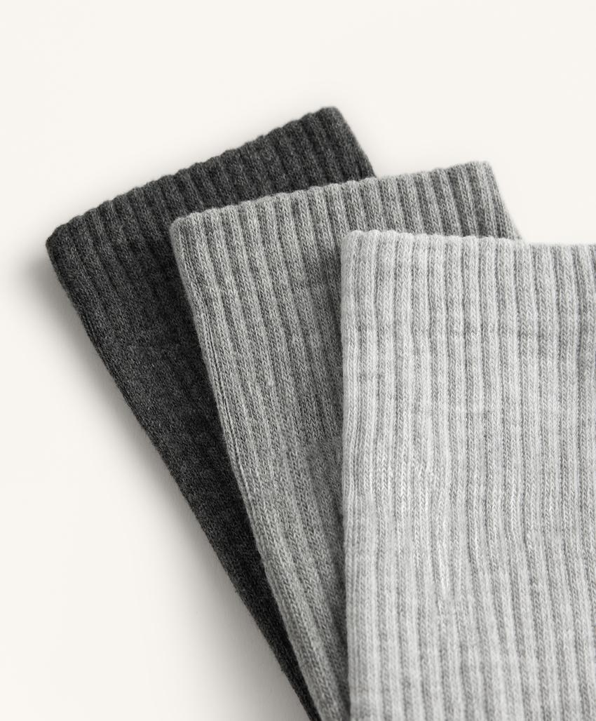 Носки для спорта, классика, 3 пары из хлопкового микса