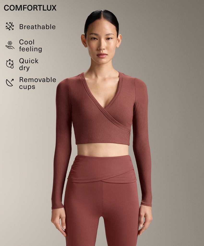 Лонгслив comfortlux с перекрещивающимся топом