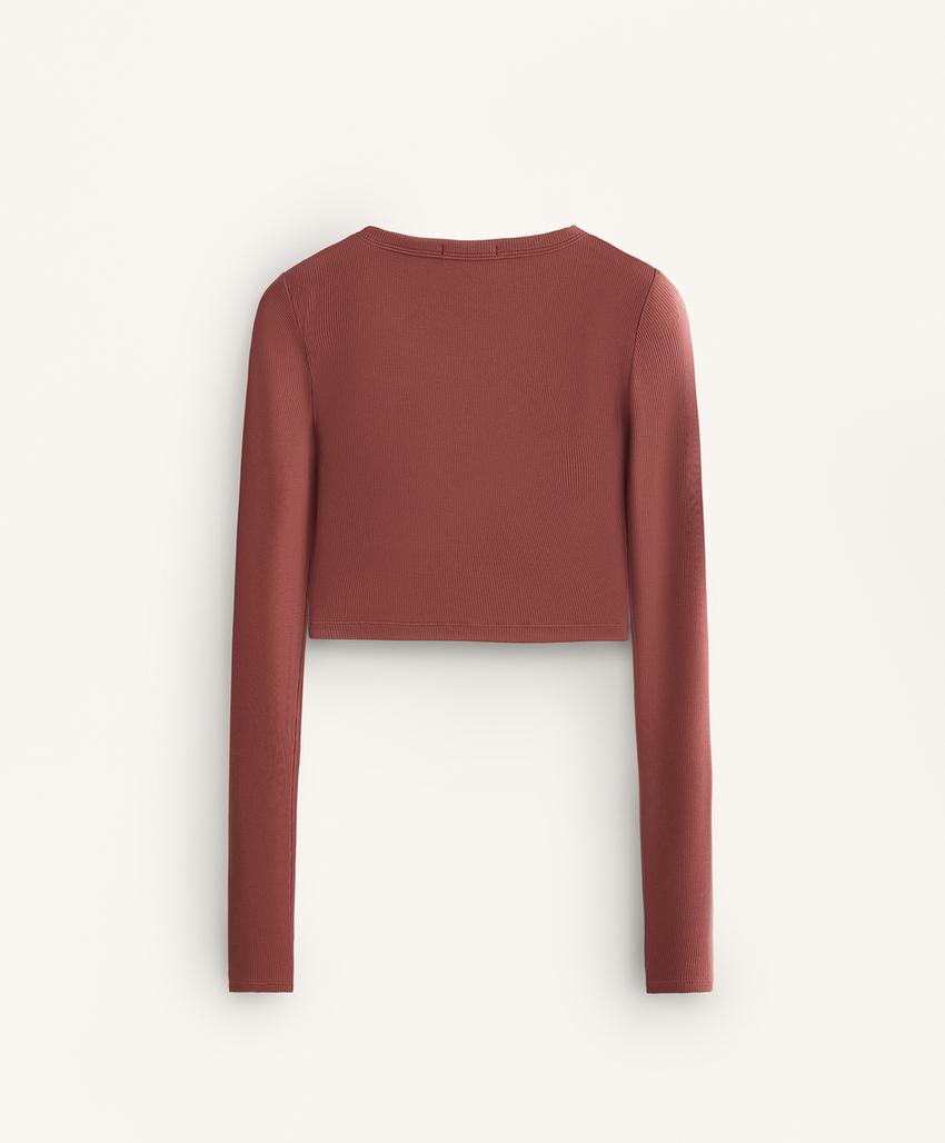 Лонгслив comfortlux с перекрещивающимся топом