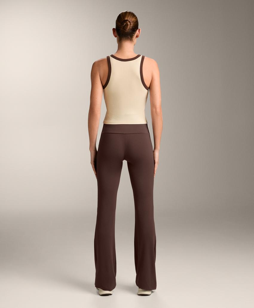 Топ-майка из рибованного модального смесового материала