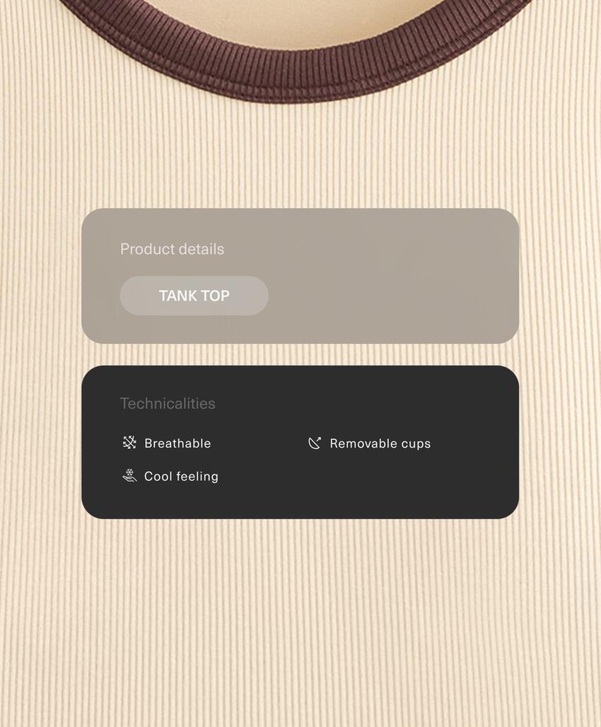 Топ-майка из рибованного модального смесового материала