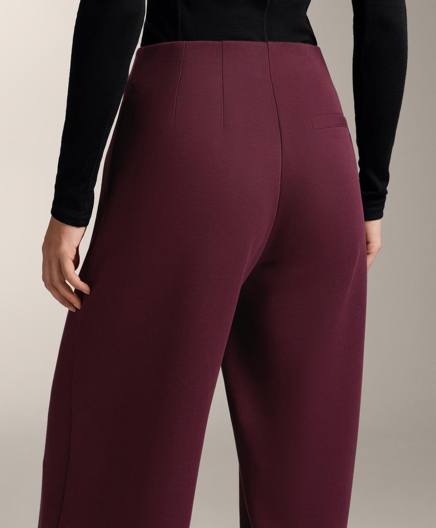 Длинные брюки супервысокой посадки из пике с хлопком