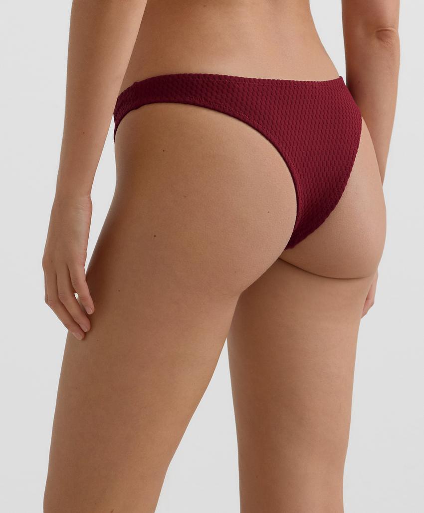 Бразильские трусики купальника с мини-клетчатым жаккардом и вырезом u