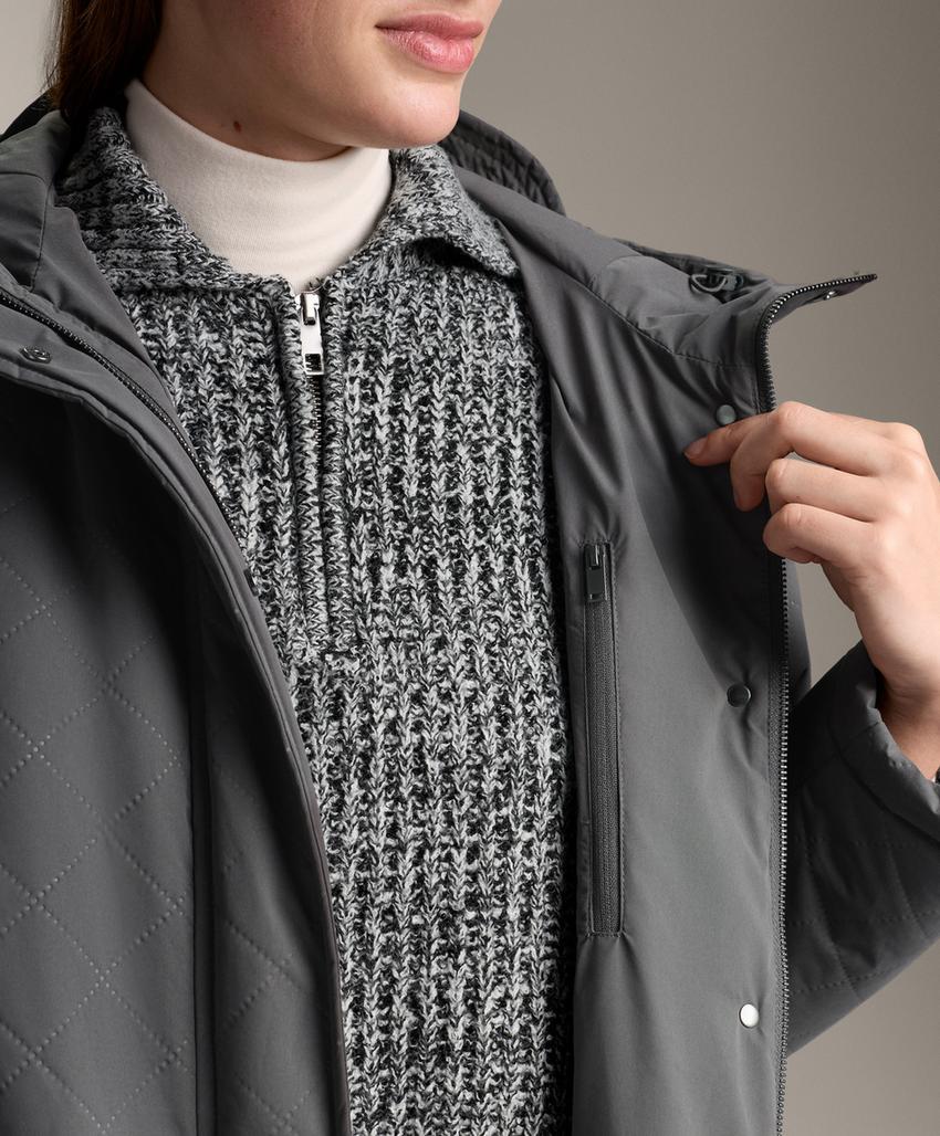 Длинный утепленный плащ fellex® aerogel 3k с водонепроницаемой отделкой