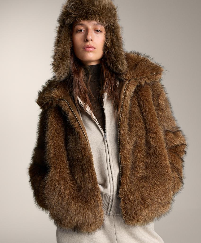 Широкий рукав куртка с капюшоном из хлопка