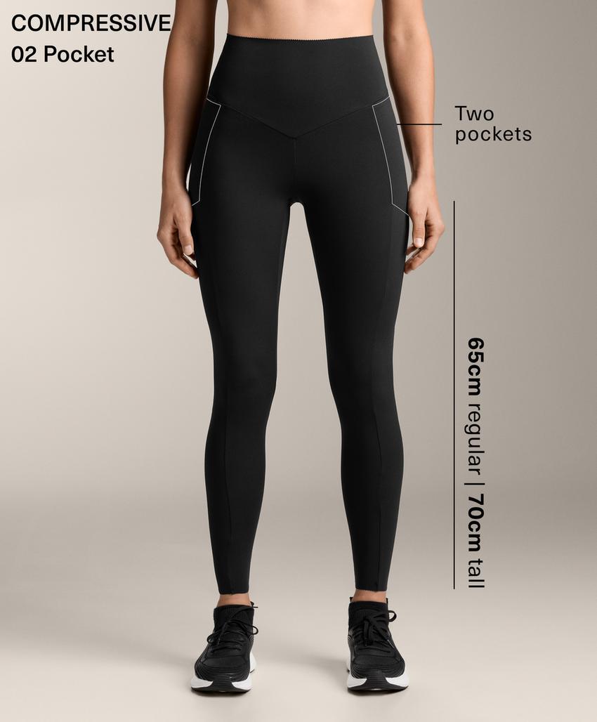 Леггинсы высокой посадки до щиколотки с карманом