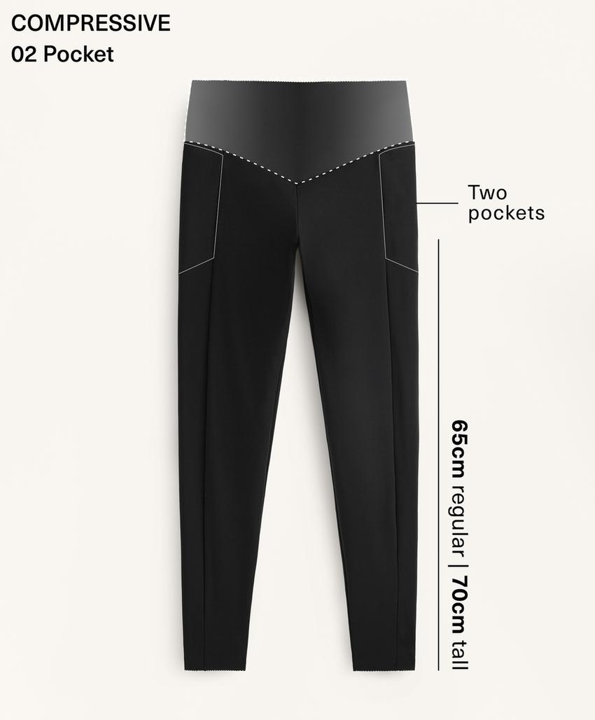 Леггинсы высокой посадки до щиколотки с карманом