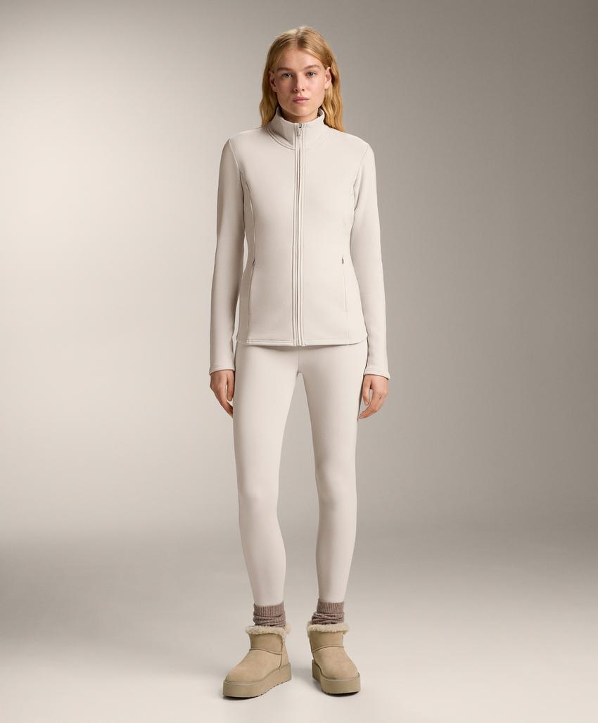 Теплые безшовные леггинсы с высокой посадкой 70 см до щиколотки