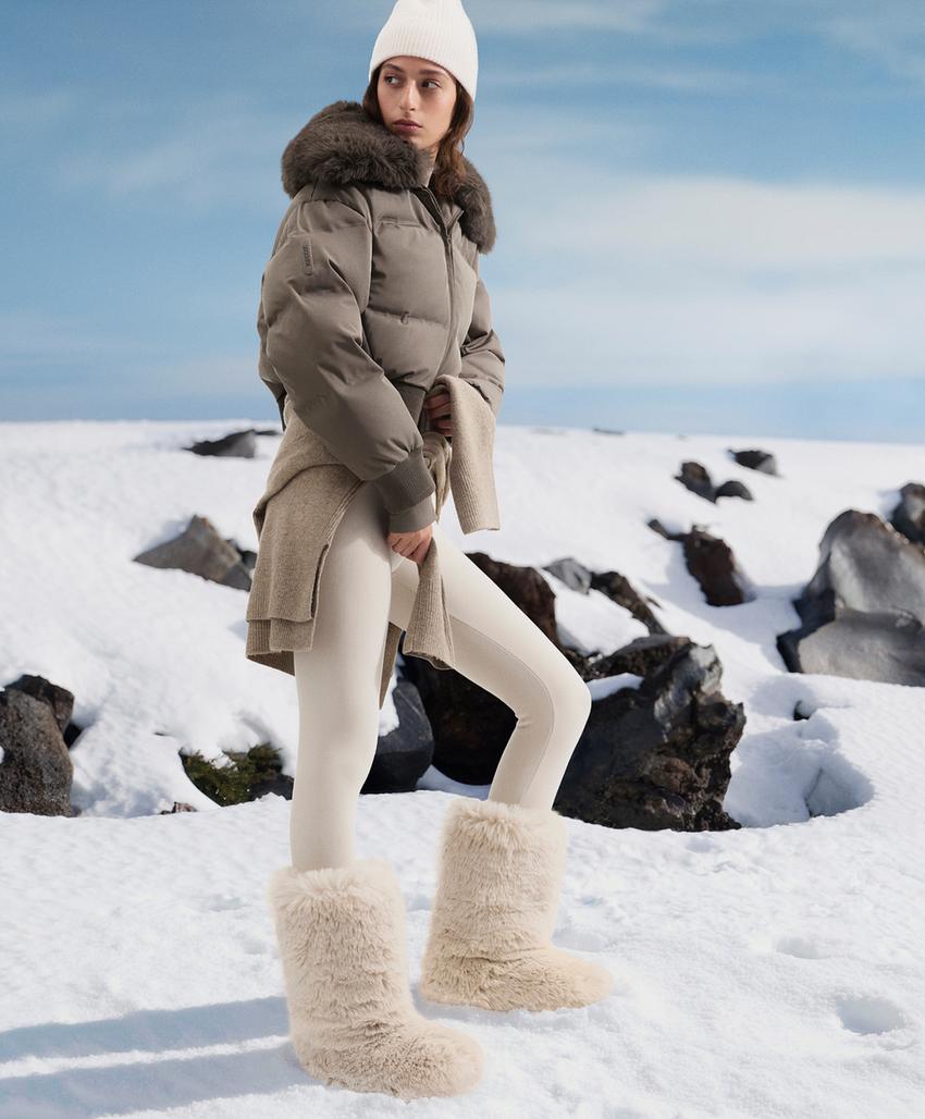 Теплые безшовные леггинсы с высокой посадкой 70 см до щиколотки