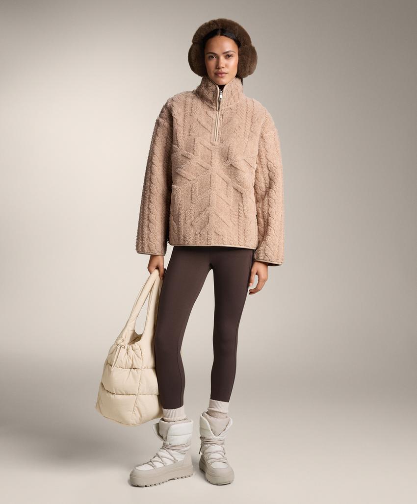 Толстовка-флис с узором снежинки из мехотипа