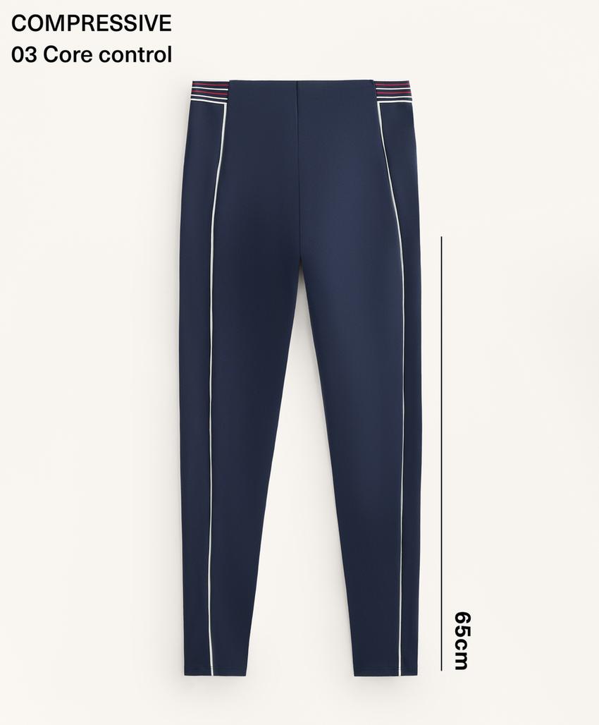 Компрессионные леггинсы до щиколотки с высокой талией и контролем корсета