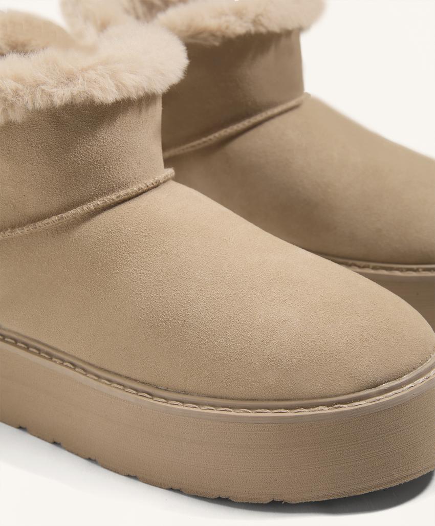 Кожаные ботинки на платформе