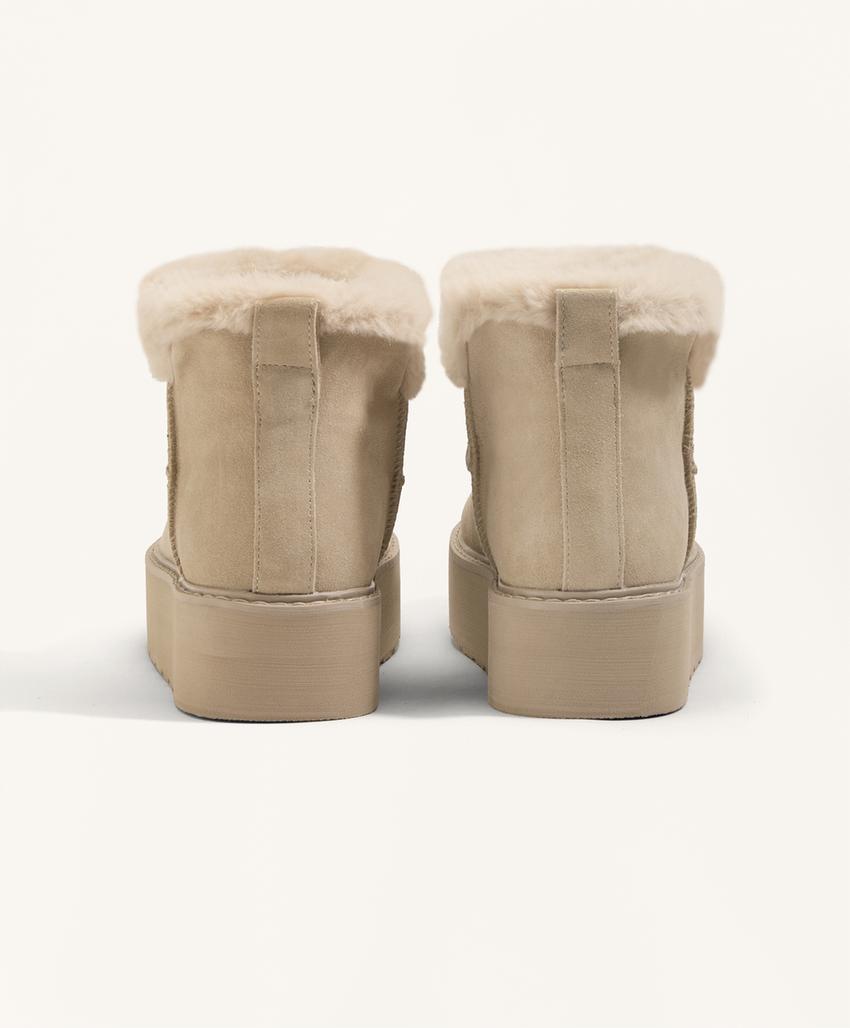 Кожаные ботинки на платформе