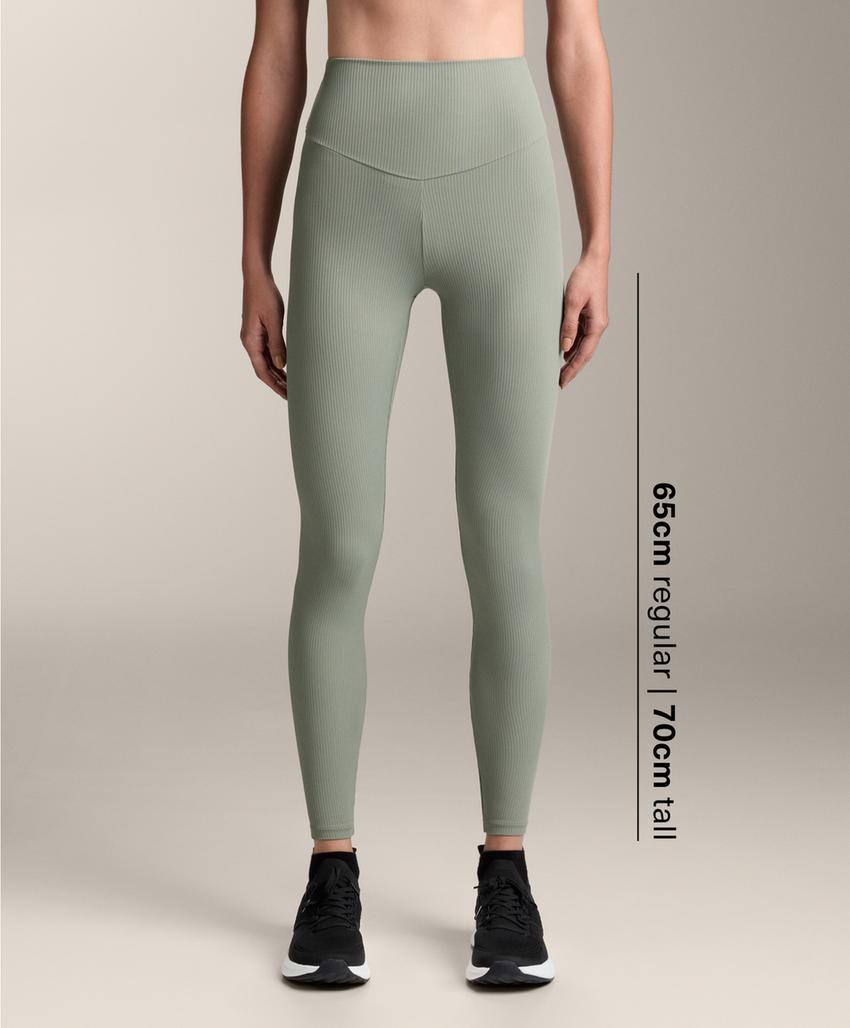 Леггинсы с высокой талией и укороченной длиной comfortlux rib