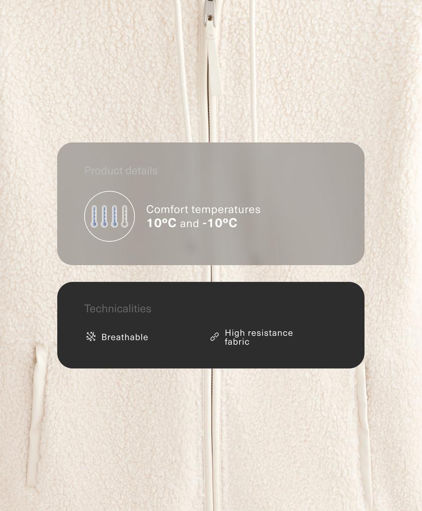 Куртка с капюшоном из искусственного меха