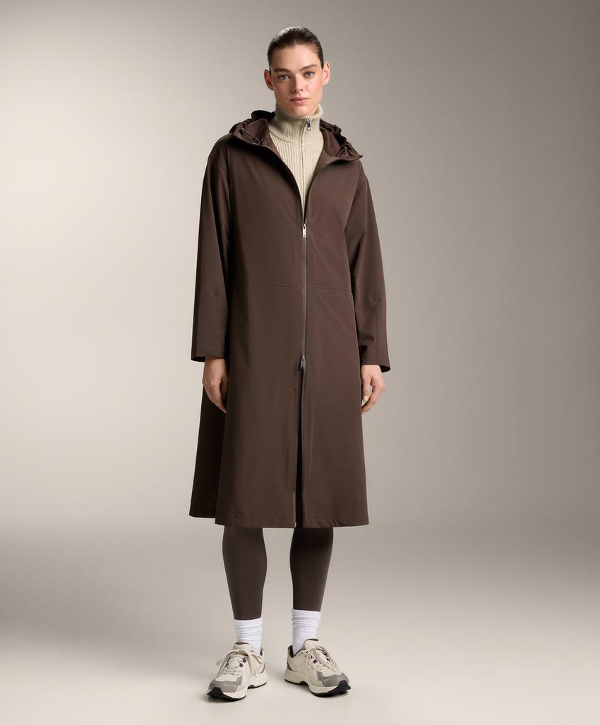 Длинная экстра-легкая водонепроницаемая куртка 10k