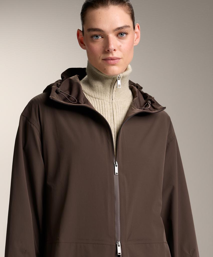 Длинная экстра-легкая водонепроницаемая куртка 10k