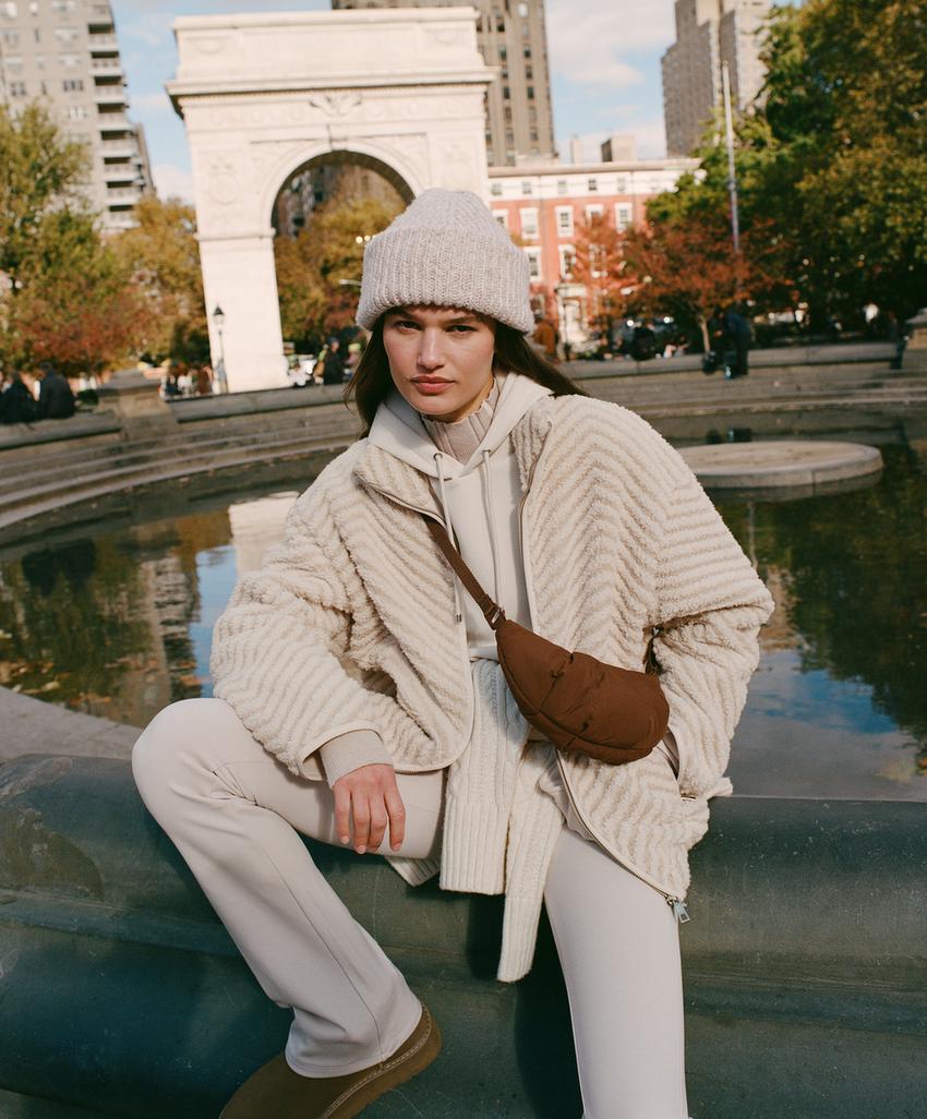 Куртка из меха в клетку