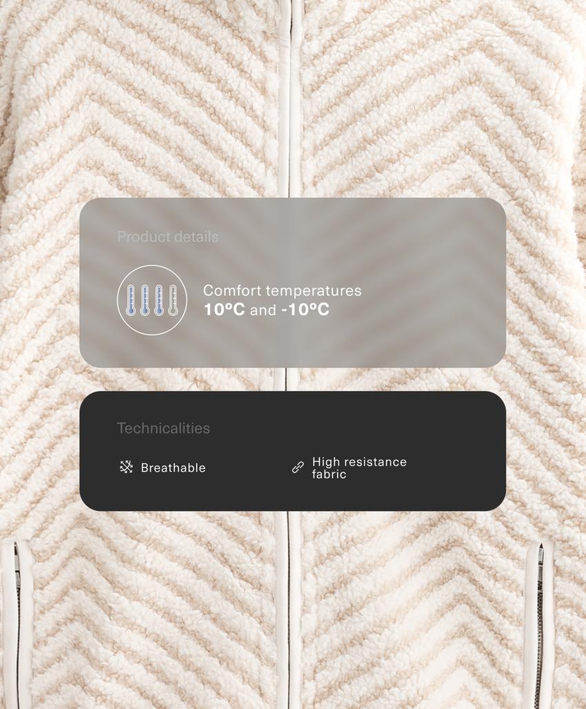 Куртка из меха в клетку