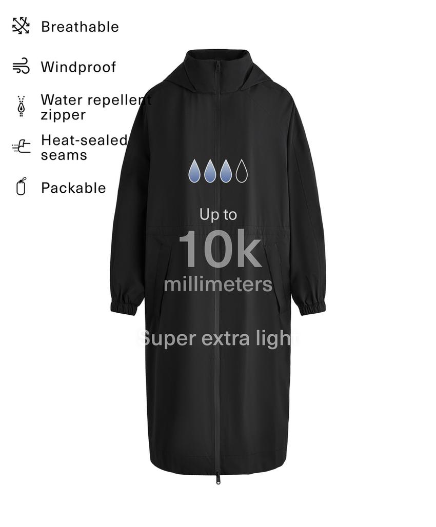 Ультралегкий компактный плащ с водонепроницаемостью 10 000 мм