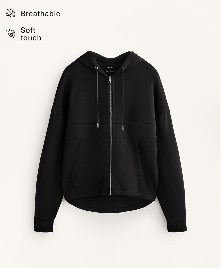 Толстовка с молнией из мягкого модала