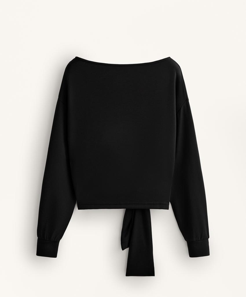 Толстовка с завязками из мягкого модала