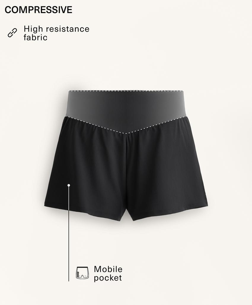 Shorts compressive pocket 10 cm