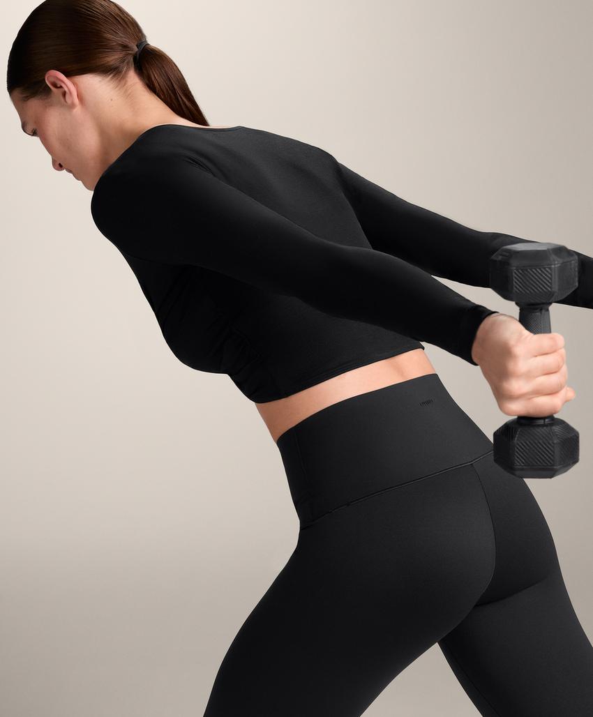 Футболка с длинным рукавом из лиоцелловой смеси с завязкой