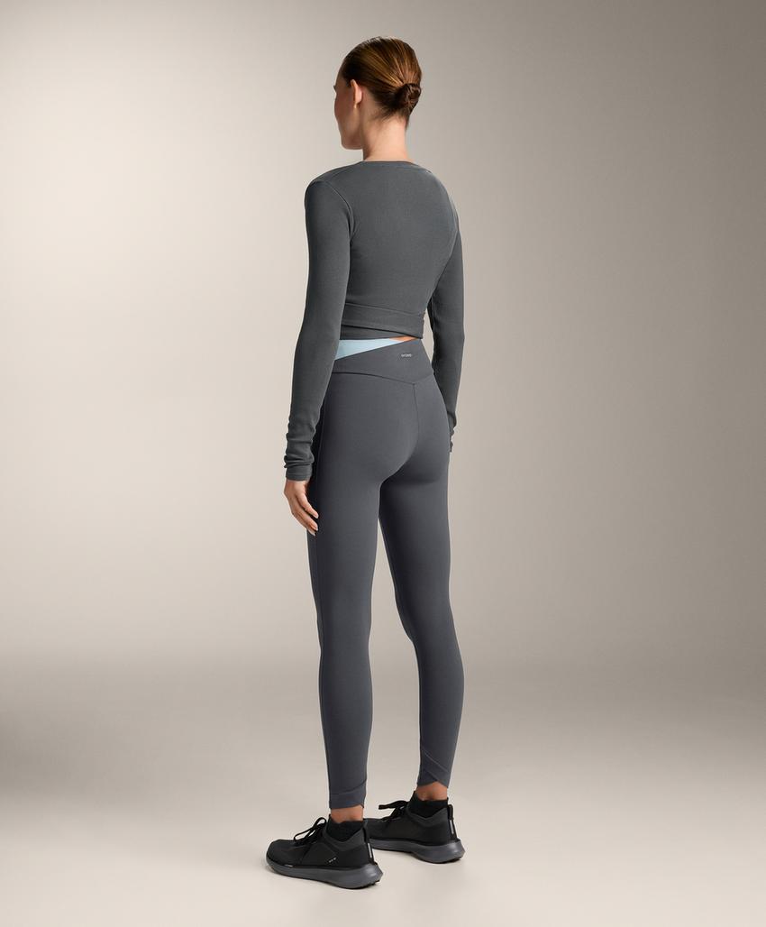 Футболка с обманчивым завязывающимся эффектом из смесового хлопка asphalt