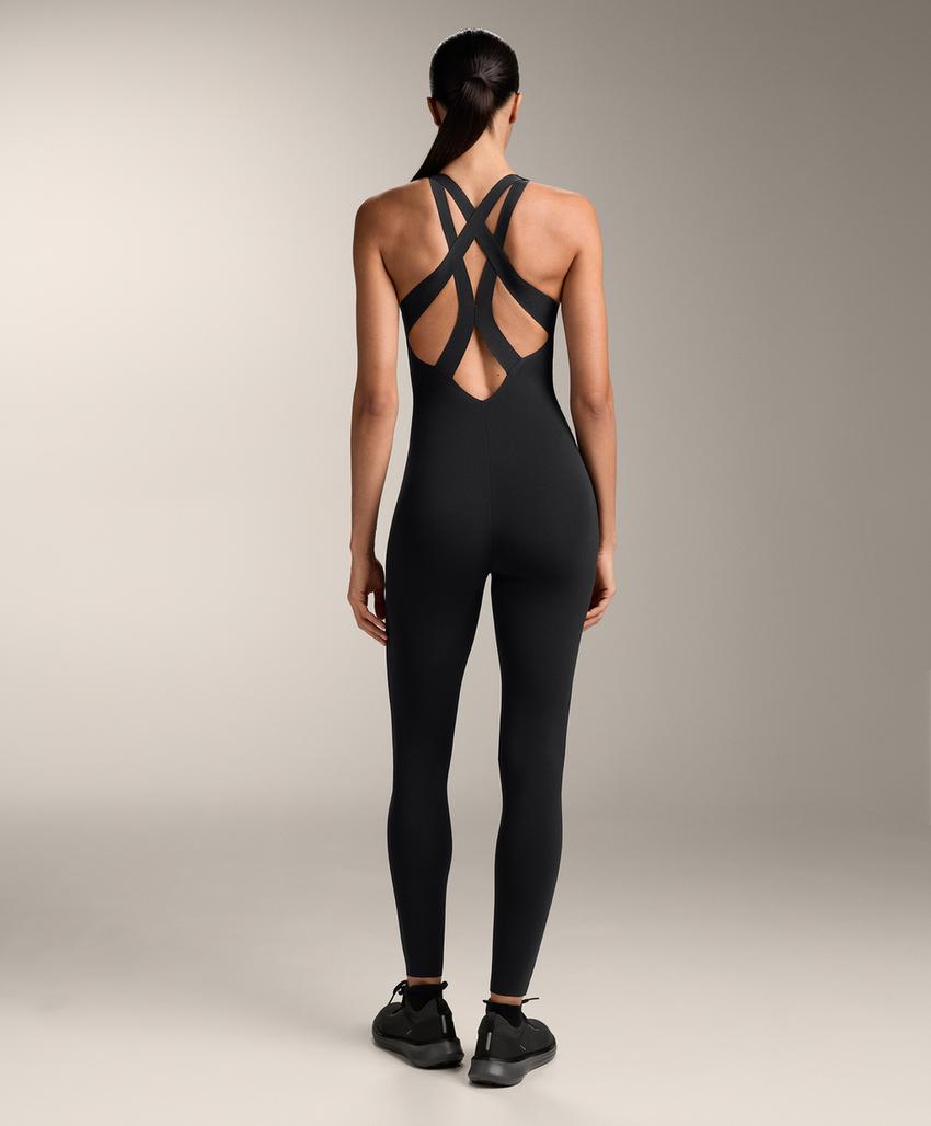 Компрессионный длинный комбинезон с двойным ремешком l33540254