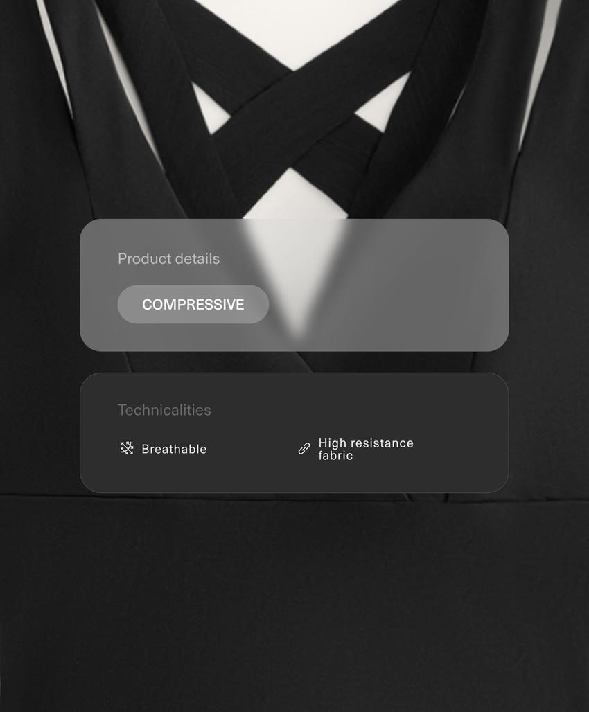 Компрессионный длинный комбинезон с двойным ремешком l33540254