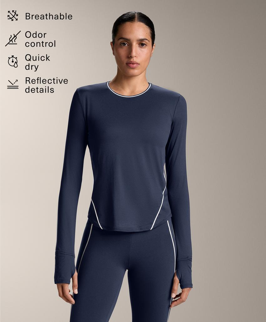 Лонгслив из высокотехнологичной ткани с кантом