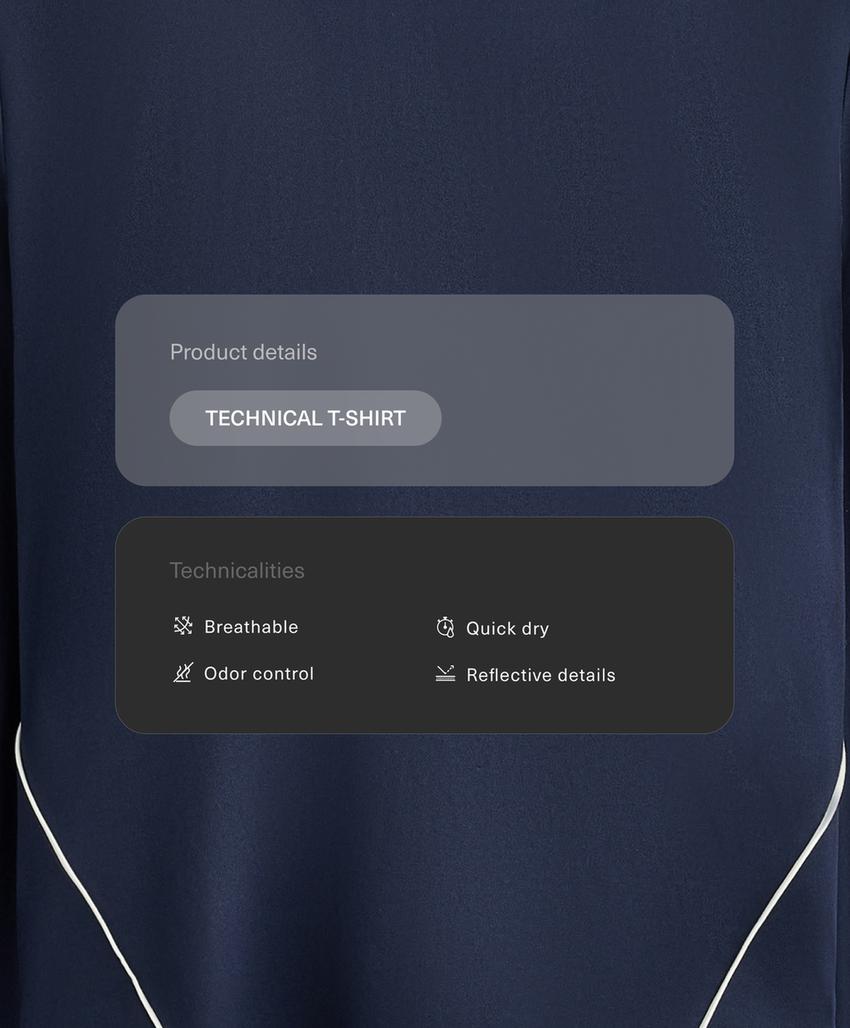 Лонгслив из высокотехнологичной ткани с кантом