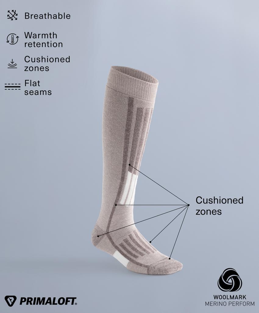 Лыжные гольфы Ski с нитью Primaloft® и смесовой шерстью WOOLMARK®