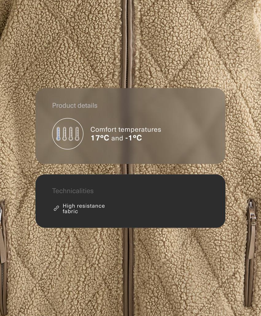 Джинсовая куртка с имитацией овчины в ромбах