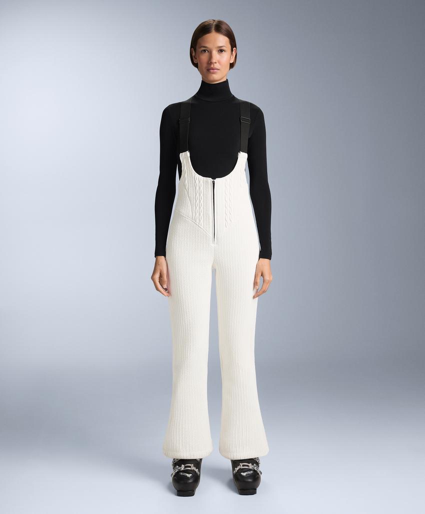 Water-resistant SKI flare dungarees