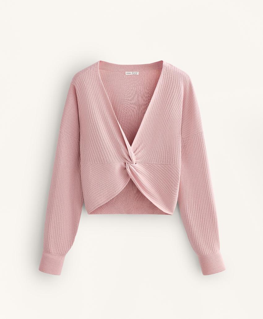 Джемпер с заплетенным узором