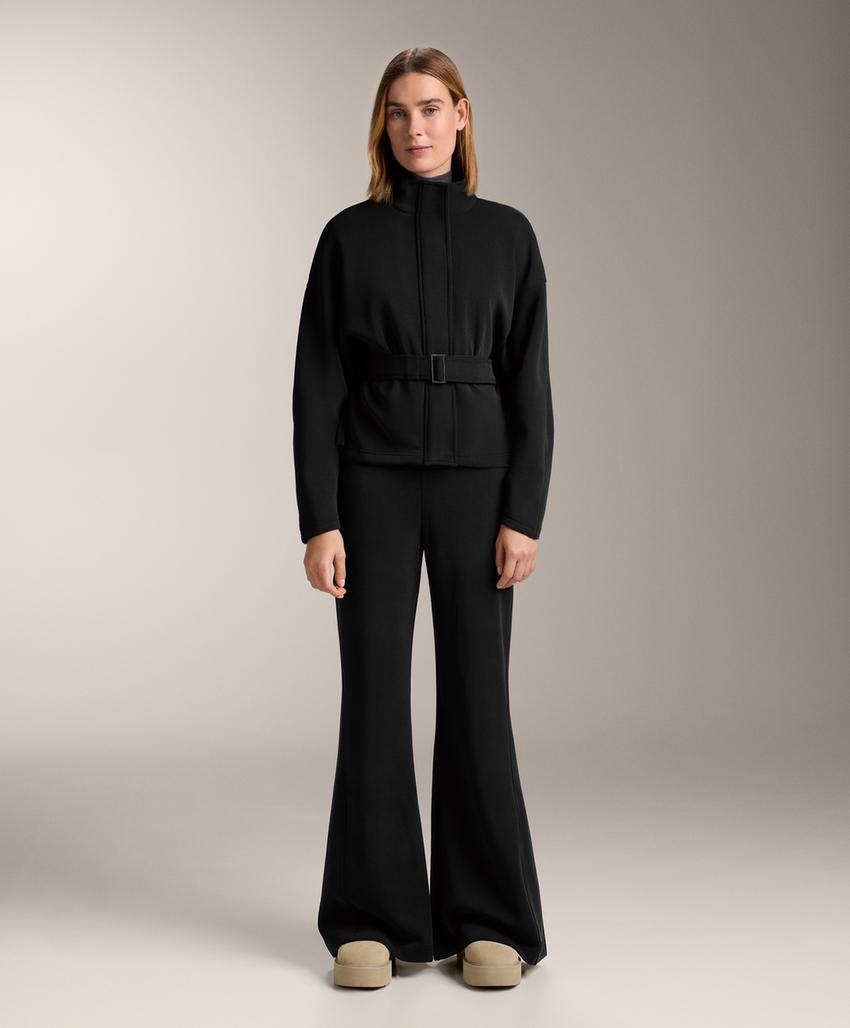 Пальто с поясом из мягкого модала