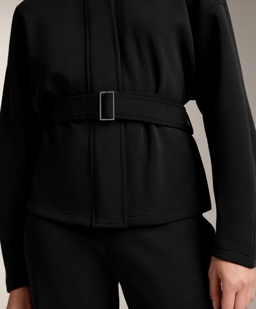 Пальто с поясом из мягкого модала