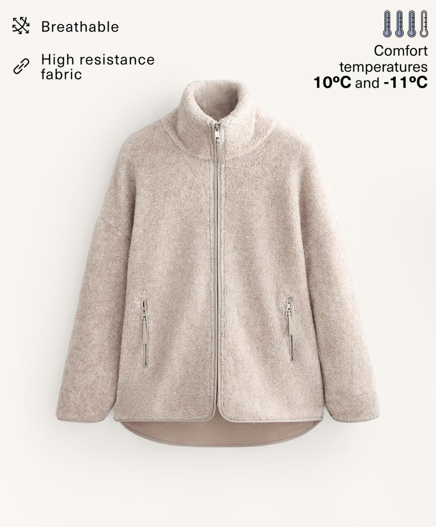 Шуба из искусственного меха с объемными размерами