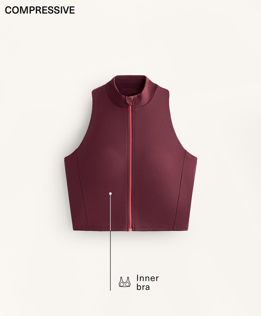 Tank top Compressive с молнией
