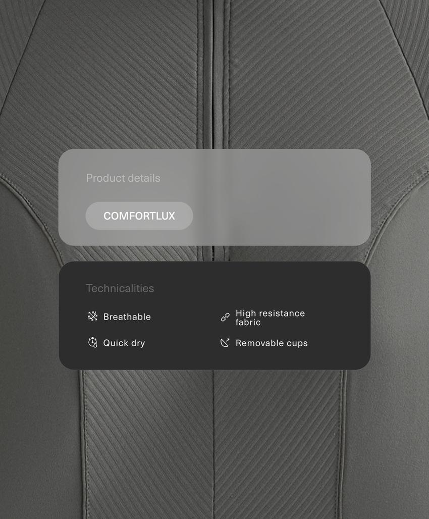 Топ с длинным рукавом и ребристыми вставками comfortlux