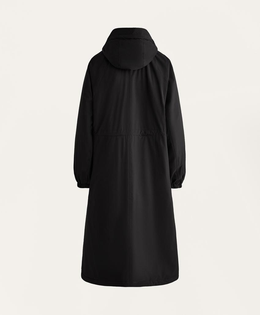 Длинный утепленный пуховик oysho из 10k thindown® водонепроницаемый и легкий